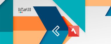 Parlak renk üçgenleri ve geometrik şekiller vektör soyut arkaplan