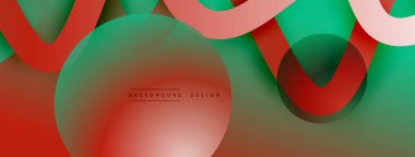 Gölge efektli dalga çizgisi olan soyut gradyan arkaplan. Geometrik bileşim. 3B gölge efektleri ve sıvı eğimleri