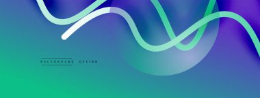 Gölge efektli dalga çizgisi olan soyut gradyan arkaplan. Geometrik bileşim. 3B gölge efektleri ve sıvı eğimleri