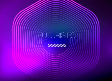 Neon rengi kare çizgileri soyut arkaplan. Parlak sihirli enerji ve hareket konsepti, vektör soyut duvar kağıdı arkaplanı