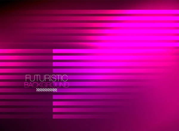 Bright neon color techno abstract background, shiny glowing neon lines in the dark background — Stock Vector