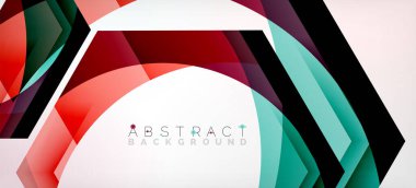 Vektör renk altıgenler geometrik soyut arkaplan