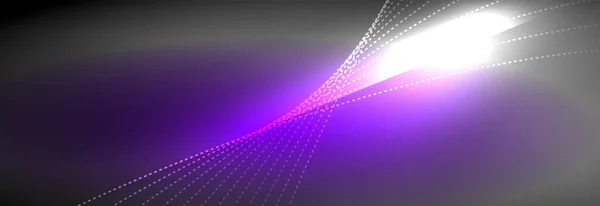 Neon fényes színű háttér fény izzó hullám vonal részecskék. Tapéta háttér, üzleti vagy technológiai bemutatók tervezési sablonjai, internetes plakátok vagy webes brosúrák — Stock Vector