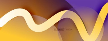 Gölge efektli dalga çizgisi olan soyut gradyan arkaplan. Geometrik bileşim. 3B gölge efektleri ve sıvı eğimleri