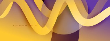 Gölge efektli dalga çizgisi olan soyut gradyan arkaplan. Geometrik bileşim. 3B gölge efektleri ve sıvı eğimleri