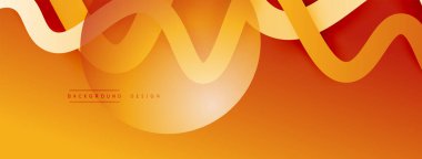 Gölge efektli dalga çizgisi olan soyut gradyan arkaplan. Geometrik bileşim. 3B gölge efektleri ve sıvı eğimleri