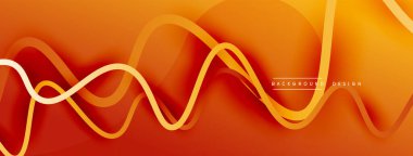 Gölge efektli dalga çizgisi olan soyut gradyan arkaplan. Geometrik bileşim. 3B gölge efektleri ve sıvı eğimleri
