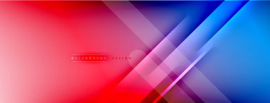 Soyut arkaplan - çizgiler ışık ve gölgelerle oluşturuldu. Teknoloji ya da iş dijital şablonu. Dinamik arkaplan ile basit akışkan renk gradyanı