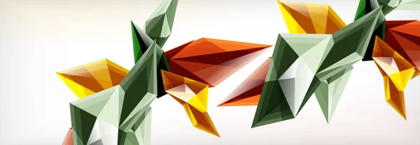 Vector triángulos 3d y pirámides fondo abstracto para presentaciones de negocios o tecnología, carteles de Internet o cubiertas de folletos web — Vector de stock