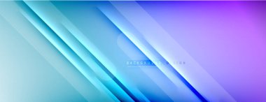 Soyut arkaplan - çizgiler ışık ve gölgelerle oluşturuldu. Teknoloji ya da iş dijital şablonu. Dinamik arkaplan ile basit akışkan renk gradyanı