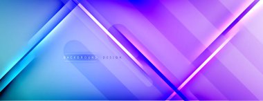 Soyut arkaplan - çizgiler ışık ve gölgelerle oluşturuldu. Teknoloji ya da iş dijital şablonu. Dinamik arkaplan ile basit akışkan renk gradyanı