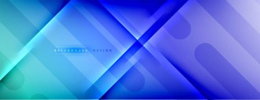 Soyut arkaplan - çizgiler ışık ve gölgelerle oluşturuldu. Teknoloji ya da iş dijital şablonu. Dinamik arkaplan ile basit akışkan renk gradyanı