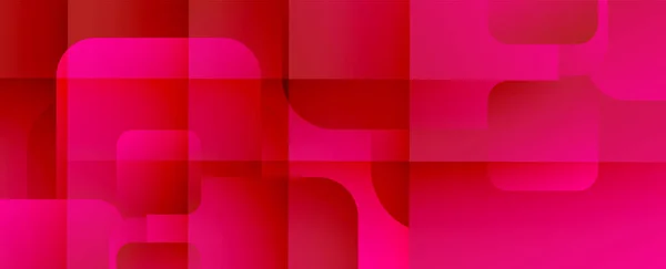 Quadratische Formen Komposition geometrischen abstrakten Hintergrund. 3D-Schatteneffekte und fließende Farbverläufe. Moderne Überschneidungen — Stockvektor