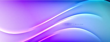 Soyut arkaplan - çizgiler ışık ve gölgelerle oluşturuldu. Teknoloji ya da iş dijital şablonu. Dinamik arkaplan ile basit akışkan renk gradyanı