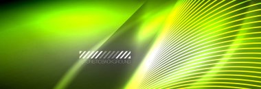 Neon dinamik ışınlar vektör soyut duvar kağıdı arka planı. Duvar kağıdı arkaplanı, iş ve teknoloji sunumları için tasarım şablonları, İnternet posterleri veya web broşürü kapakları