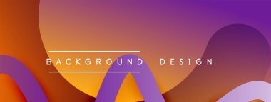 Gölge efektli dalga çizgisi olan soyut gradyan arkaplan. Geometrik bileşim. 3B gölge efektleri ve sıvı eğimleri