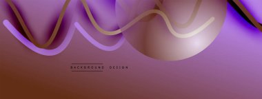 Gölge efektli dalga çizgisi olan soyut gradyan arkaplan. Geometrik bileşim. 3B gölge efektleri ve sıvı eğimleri