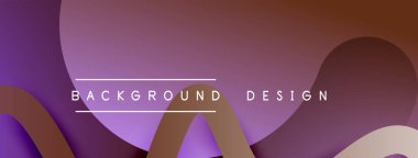 Gölge efektli dalga çizgisi olan soyut gradyan arkaplan. Geometrik bileşim. 3B gölge efektleri ve sıvı eğimleri