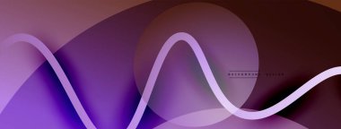 Gölge efektli dalga çizgisi olan soyut gradyan arkaplan. Geometrik bileşim. 3B gölge efektleri ve sıvı eğimleri