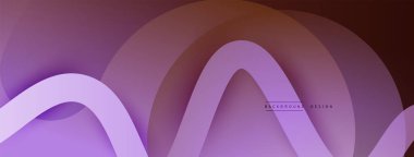 Gölge efektli dalga çizgisi olan soyut gradyan arkaplan. Geometrik bileşim. 3B gölge efektleri ve sıvı eğimleri