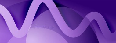 Gölge efektli dalga çizgisi olan soyut gradyan arkaplan. Geometrik bileşim. 3B gölge efektleri ve sıvı eğimleri