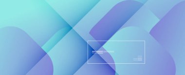 Kare şekiller geometrik soyut arkaplan. Üç boyutlu gölge efektleri ve sıvı eğimleri. Modern çakışma biçimleri