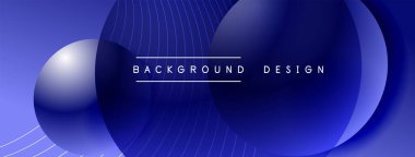 Gölgeli gradyan daireler. Vektör tekno soyut arka plan. Modern üstüste bindirme formları duvar kağıdı arkaplanı, tasarım şablonu