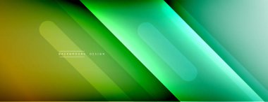 Dinamik çizgiler soyut arkaplan. Üç boyutlu gölge efektleri ve sıvı eğimleri. Modern çakışma biçimleri