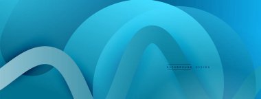 Gölge efektli dalga çizgisi olan soyut gradyan arkaplan. Geometrik bileşim. 3B gölge efektleri ve sıvı eğimleri