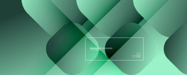 Kare şekiller geometrik soyut arkaplan. Üç boyutlu gölge efektleri ve sıvı eğimleri. Modern çakışma biçimleri