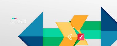 Parlak renk üçgenleri ve geometrik şekiller vektör soyut arkaplan