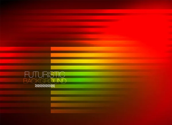 Bright neon color techno abstract background, shiny glowing neon lines in the dark background — Stock Vector