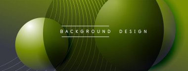 Gölgeli gradyan daireler. Vektör tekno soyut arka plan. Modern üstüste bindirme formları duvar kağıdı arkaplanı, tasarım şablonu