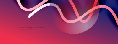 Gölge efektli dalga çizgisi olan soyut gradyan arkaplan. Geometrik bileşim. 3B gölge efektleri ve sıvı eğimleri