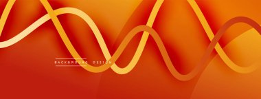 Gölge efektli dalga çizgisi olan soyut gradyan arkaplan. Geometrik bileşim. 3B gölge efektleri ve sıvı eğimleri