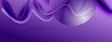 Gölge efektli dalga çizgisi olan soyut gradyan arkaplan. Geometrik bileşim. 3B gölge efektleri ve sıvı eğimleri