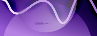 Gölge efektli dalga çizgisi olan soyut gradyan arkaplan. Geometrik bileşim. 3B gölge efektleri ve sıvı eğimleri