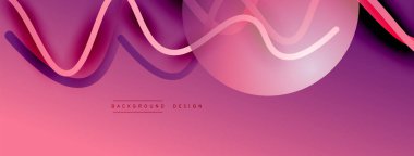 Gölge efektli dalga çizgisi olan soyut gradyan arkaplan. Geometrik bileşim. 3B gölge efektleri ve sıvı eğimleri