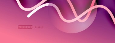Gölge efektli dalga çizgisi olan soyut gradyan arkaplan. Geometrik bileşim. 3B gölge efektleri ve sıvı eğimleri