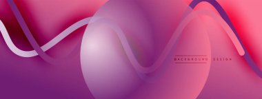 Gölge efektli dalga çizgisi olan soyut gradyan arkaplan. Geometrik bileşim. 3B gölge efektleri ve sıvı eğimleri