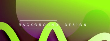 Gölge efektli dalga çizgisi olan soyut gradyan arkaplan. Geometrik bileşim. 3B gölge efektleri ve sıvı eğimleri