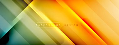 Soyut arkaplan - çizgiler ışık ve gölgelerle oluşturuldu. Teknoloji ya da iş dijital şablonu. Dinamik arkaplan ile basit akışkan renk gradyanı