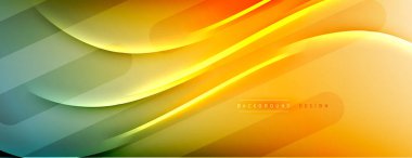 Soyut arkaplan - çizgiler ışık ve gölgelerle oluşturuldu. Teknoloji ya da iş dijital şablonu. Dinamik arkaplan ile basit akışkan renk gradyanı