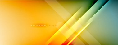 Soyut arkaplan - çizgiler ışık ve gölgelerle oluşturuldu. Teknoloji ya da iş dijital şablonu. Dinamik arkaplan ile basit akışkan renk gradyanı