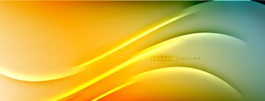 Soyut arkaplan - çizgiler ışık ve gölgelerle oluşturuldu. Teknoloji ya da iş dijital şablonu. Dinamik arkaplan ile basit akışkan renk gradyanı