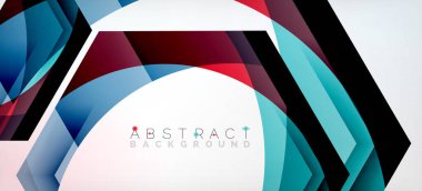 Şeffaf altıgenler geometrik şekiller soyut arkaplan