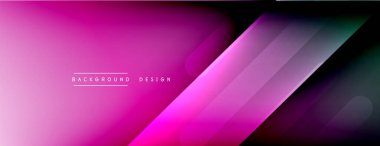 Dinamik çizgiler soyut arkaplan. Üç boyutlu gölge efektleri ve sıvı eğimleri. Modern çakışma biçimleri