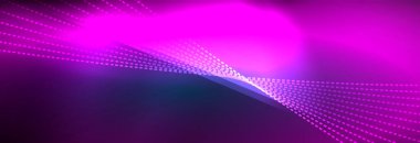 Parlak ışık dalga çizgisi parçacıkları olan parlak bir arkaplan. Duvar kağıdı arkaplanı, iş ve teknoloji sunumları için tasarım şablonları, İnternet posterleri veya web broşürü kapakları