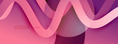 Gölge efektli dalga çizgisi olan soyut gradyan arkaplan. Geometrik bileşim. 3B gölge efektleri ve sıvı eğimleri