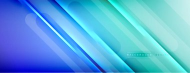 Soyut arkaplan - çizgiler ışık ve gölgelerle oluşturuldu. Teknoloji ya da iş dijital şablonu. Dinamik arkaplan ile basit akışkan renk gradyanı